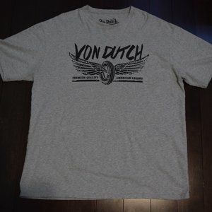 Von Dutch T Shirt (Gray) Size: XL